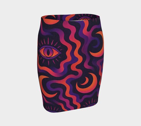 Mystic Eye Swirl Mini Skirt