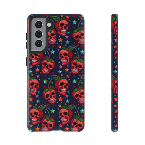 Red Cherry Skull Phone Case
