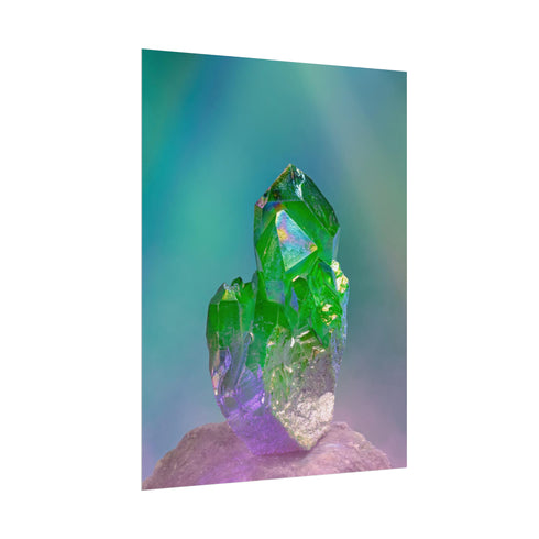 Raw Green Quartz Cluster Fine Art Print