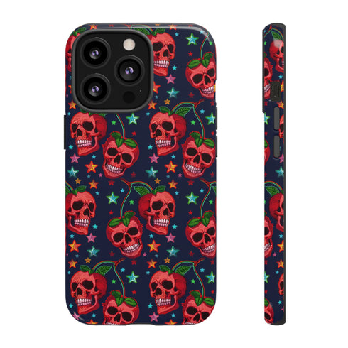 Red Cherry Skull Phone Case