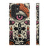 Gothic Faux Crochet Phone Case - Whimsigoth Evil Eye Skull Cover