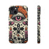 Gothic Faux Crochet Phone Case - Whimsigoth Evil Eye Skull Cover