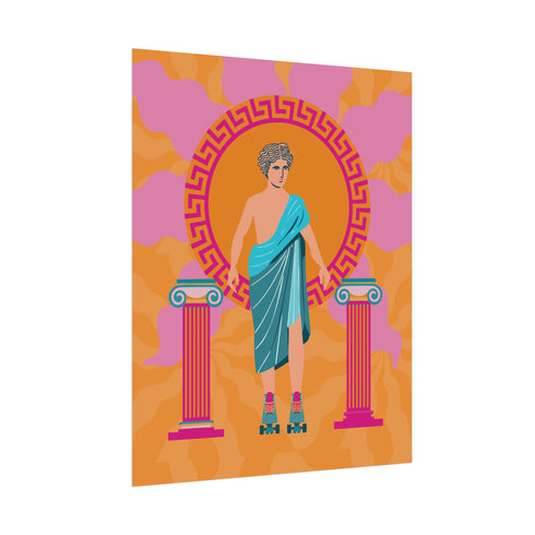 Roller Skate Greek Art Print