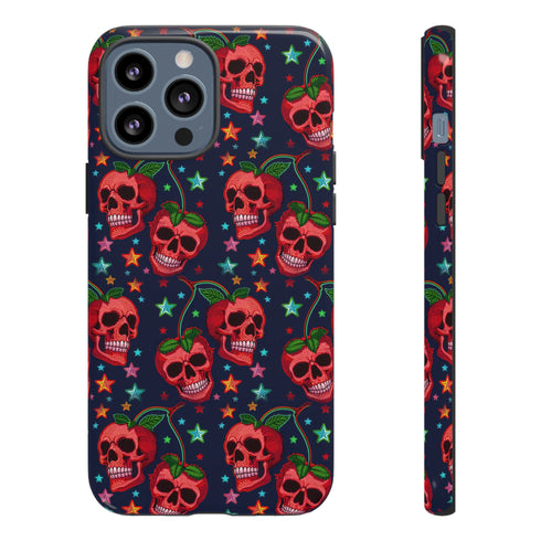 Red Cherry Skull Phone Case