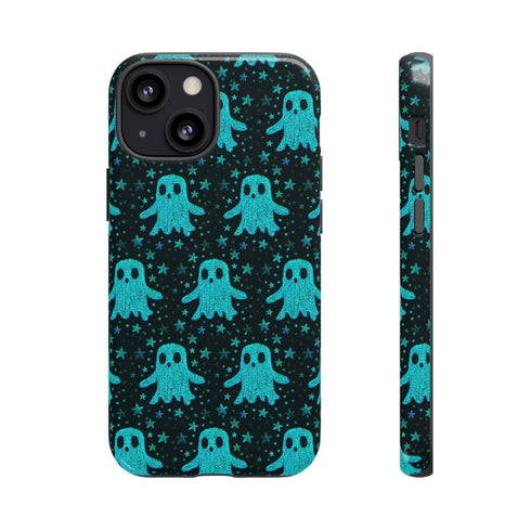 Blue Kawaii Ghost Phone Case