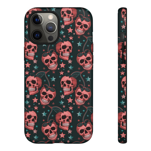 Pink Cherry Skull Phone Case