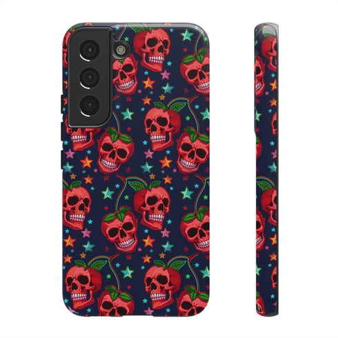 Red Cherry Skull Phone Case