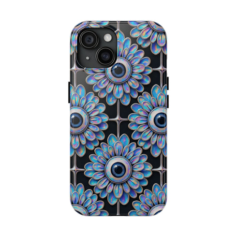 Gothic Floral Eyeball Phone Case - Weirdcore Iridescent iPhone and Samsung Galaxy Protective Cover