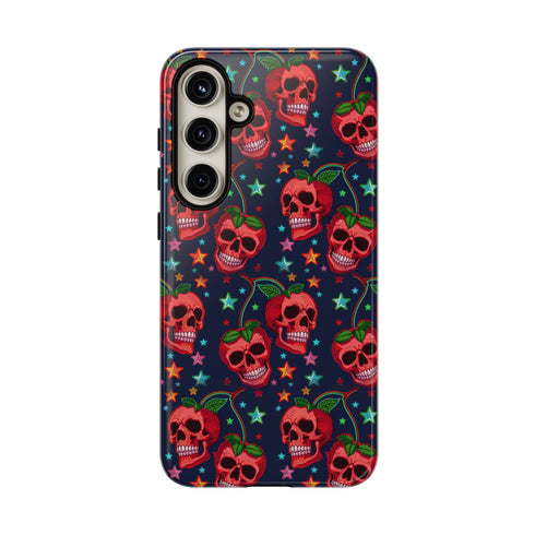 Red Cherry Skull Phone Case