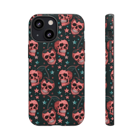 Pink Cherry Skull Phone Case