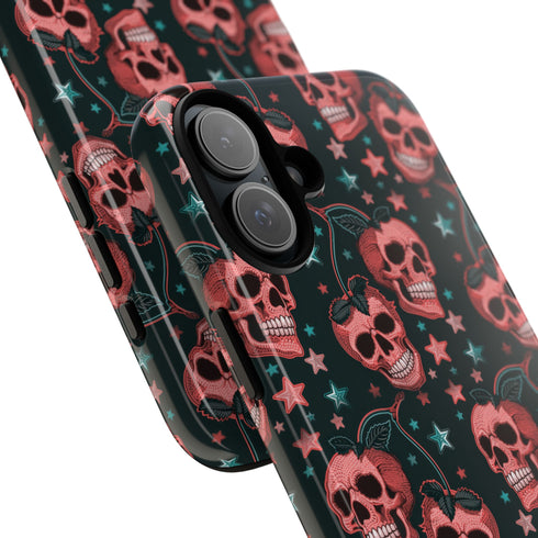 Pink Cherry Skull Phone Case