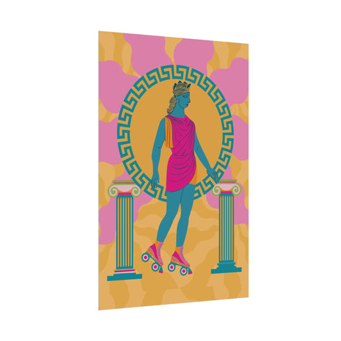 Roller Skating Goddess Art Print