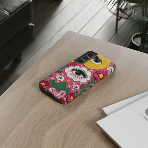 Maximalist Eye Cloud Faux Crochet Tough Case in Matte