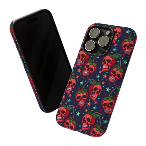 Red Cherry Skull Phone Case
