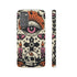 Gothic Faux Crochet Phone Case - Whimsigoth Evil Eye Skull Cover