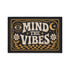 Mind The Vibes Checkerboard Welcome Doormat