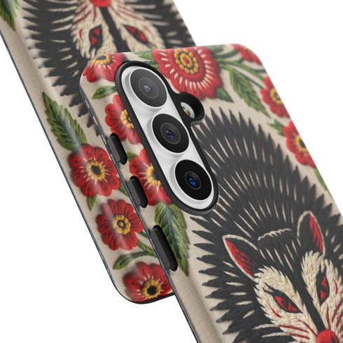 Angry Possum Faux Embroidery Phone Case