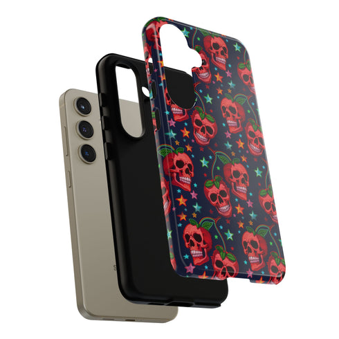 Red Cherry Skull Phone Case