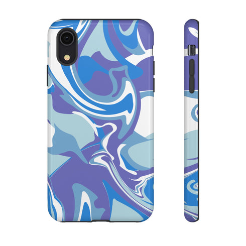 Blue Marble Swirl Phone Case in Blue