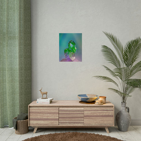 Raw Green Quartz Cluster Fine Art Print