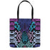 Snakeskin Carryall Shoulder Tote in Blueberry