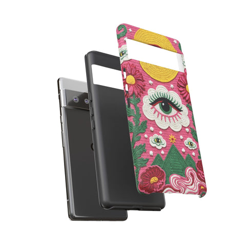 Maximalist Eye Cloud Faux Crochet Tough Case in Matte