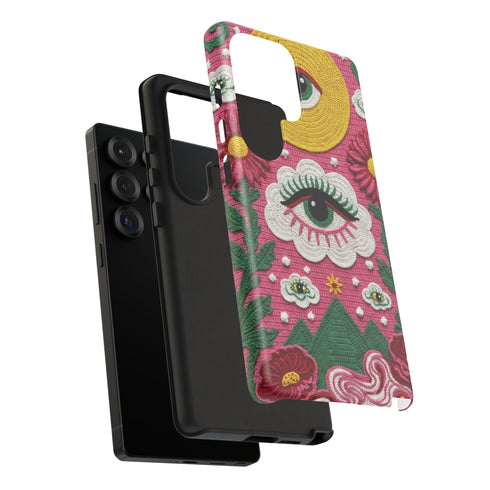 Maximalist Eye Cloud Faux Crochet Tough Case in Matte