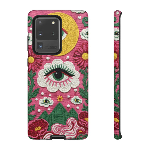 Maximalist Eye Cloud Faux Crochet Tough Case in Matte