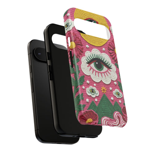 Maximalist Eye Cloud Faux Crochet Tough Case in Matte