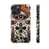 Gothic Faux Crochet Phone Case - Whimsigoth Evil Eye Skull Cover