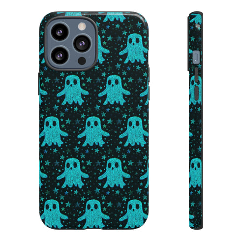 Blue Kawaii Ghost Phone Case