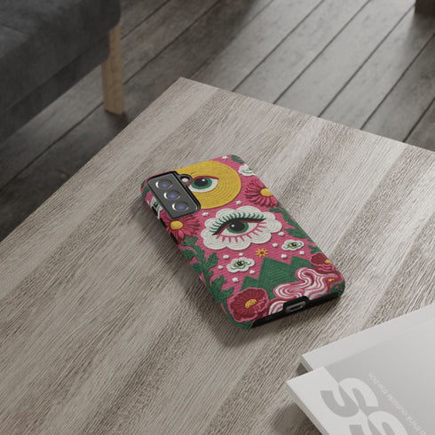 Maximalist Eye Cloud Faux Crochet Tough Case in Matte
