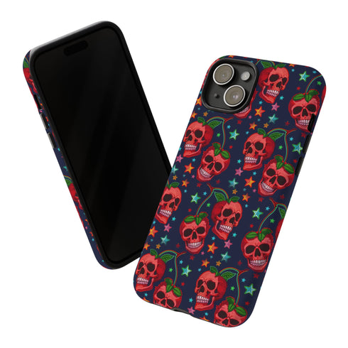 Red Cherry Skull Phone Case