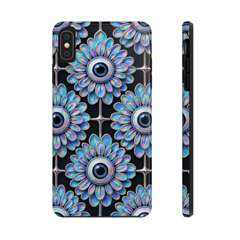 Gothic Floral Eyeball Phone Case - Weirdcore Iridescent iPhone and Samsung Galaxy Protective Cover