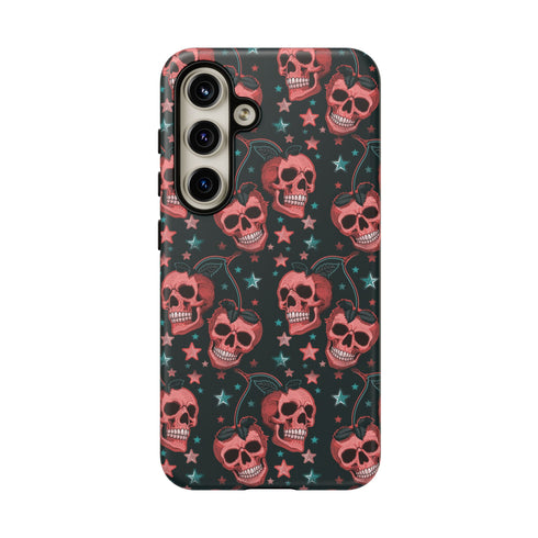Pink Cherry Skull Phone Case