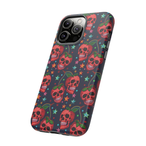 Red Cherry Skull Phone Case
