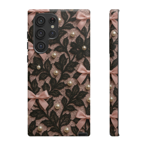 Lace & Pearls Coquette Phone Case