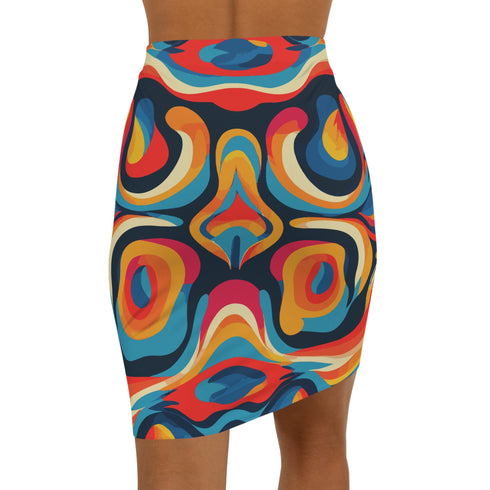 Swirlscape Mini Skirt