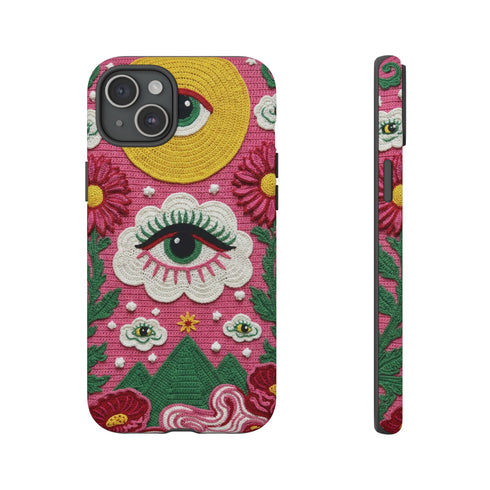 Maximalist Eye Cloud Faux Crochet Tough Case in Matte