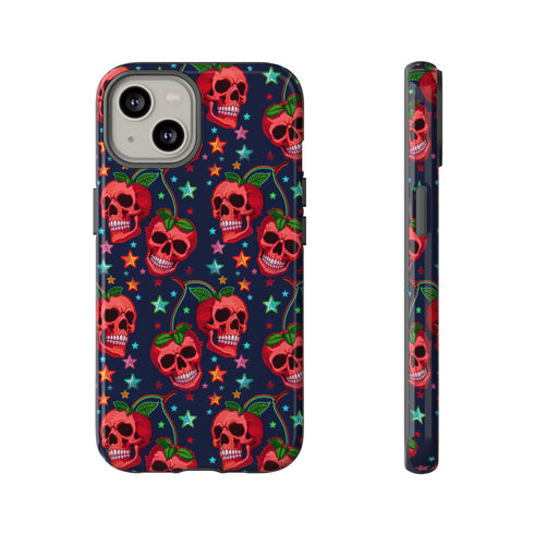 Red Cherry Skull Phone Case