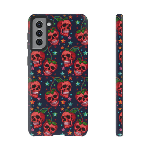 Red Cherry Skull Phone Case