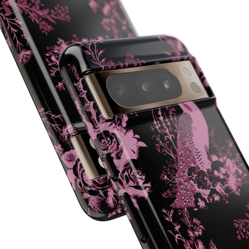 Gothic Peacock Toile Phone Case