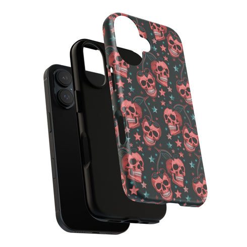 Pink Cherry Skull Phone Case