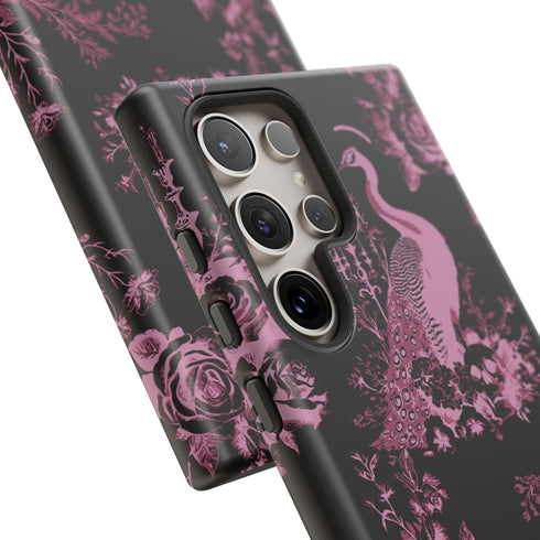 Gothic Peacock Toile Phone Case