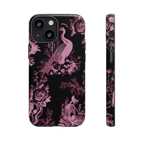 Gothic Peacock Toile Phone Case