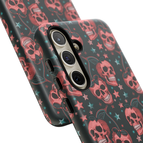 Pink Cherry Skull Phone Case
