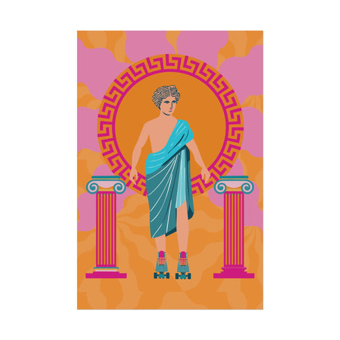 Roller Skate Greek Art Print