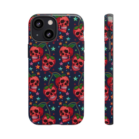 Red Cherry Skull Phone Case