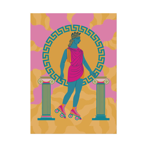 Roller Skating Goddess Art Print
