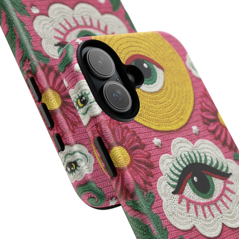 Maximalist Eye Cloud Faux Crochet Tough Case in Matte